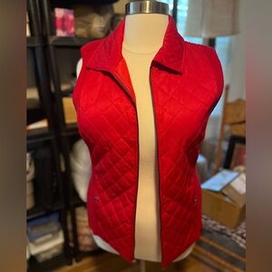 Jones New York Red Quilted Vest